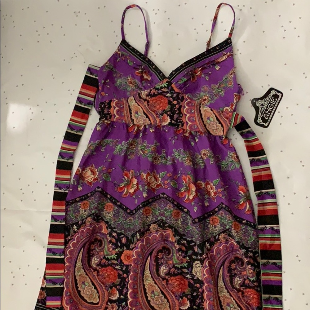 Purple Maxi print dress